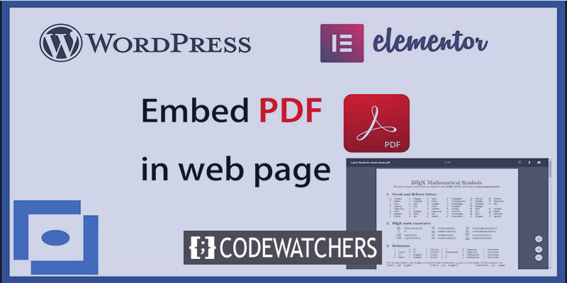 How to embed a PDF file on your WordPress blog with Elementor