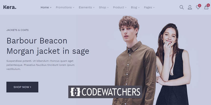 Pregled: Kera - Modna tema WooCommerce