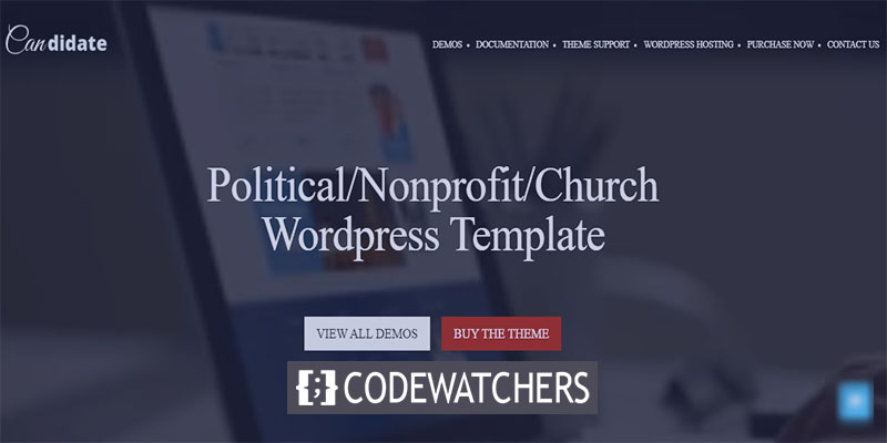 Đánh giá: Ứng cử viên - Chủ đề WordPress chính trị / phi lợi nhuận