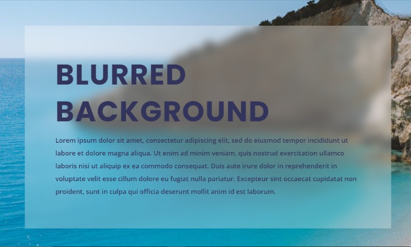 How to Create Transparent Blurred Background Effect On Divi 