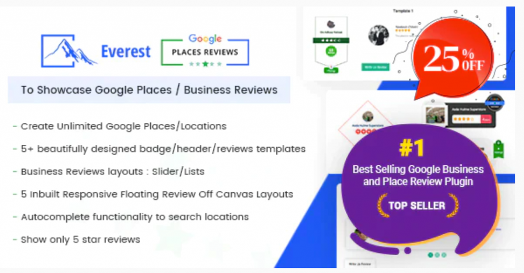 Обзоры google. Review of a place. Google places Reviews React.