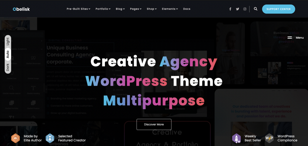 Obelisk - Agency Portfolio & Creative WordPress Theme