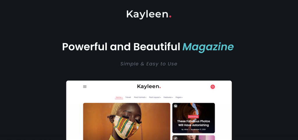 Kayleen | Blog & Magazine WordPress Theme