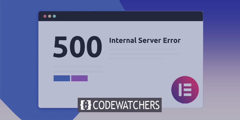 Ошибка сервера 500 Error Elementor.