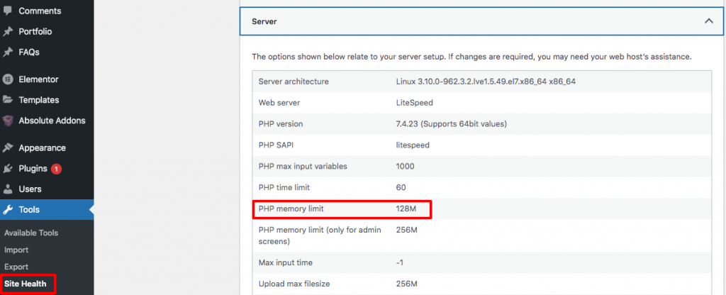 Memory limit 1